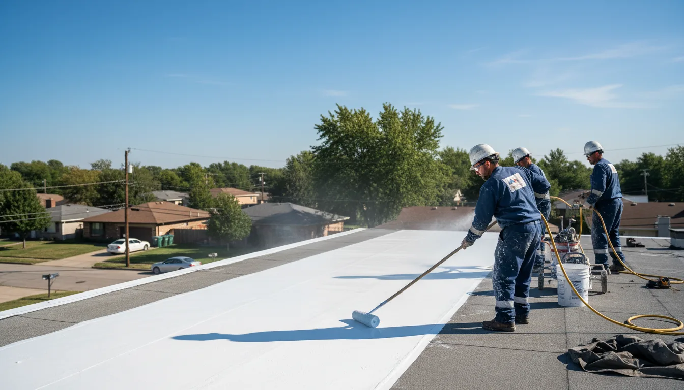 Commercial roof coating in Eden, VT near me